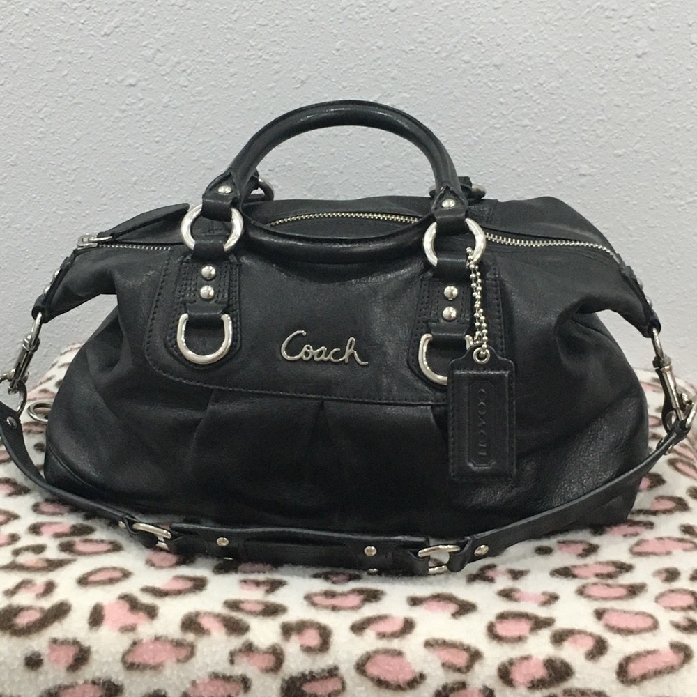 Authentic Black Coach Medium Purse